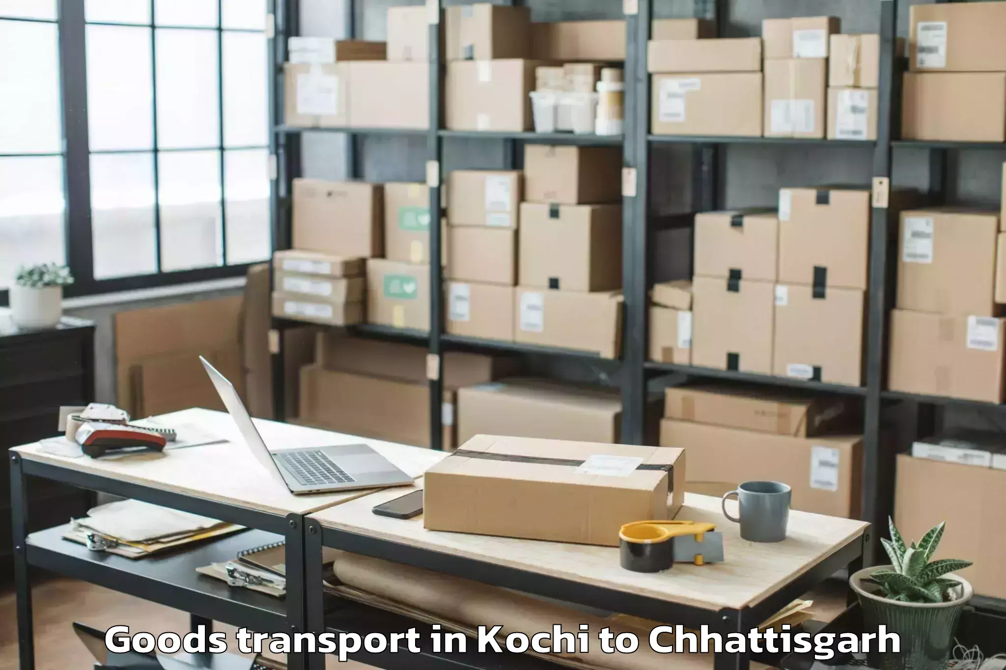 Book Your Kochi to Dongargarh Goods Transport Today